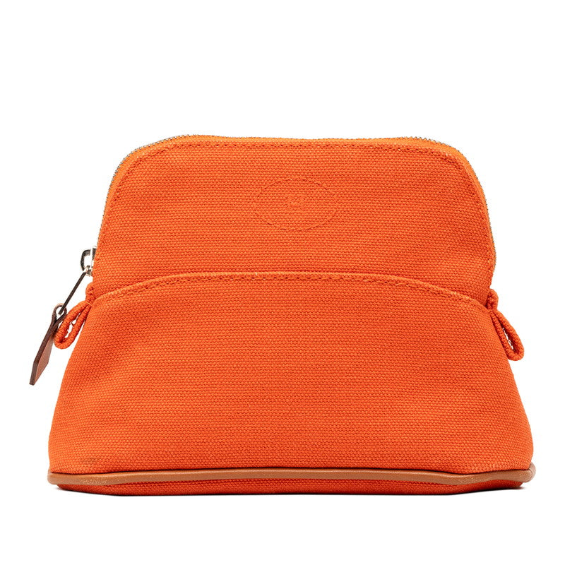 エルメス ボリードポーチ16 ミニミニ ポーチ 小物入れ オレンジ キャンバス レディース HERMES 【中古】