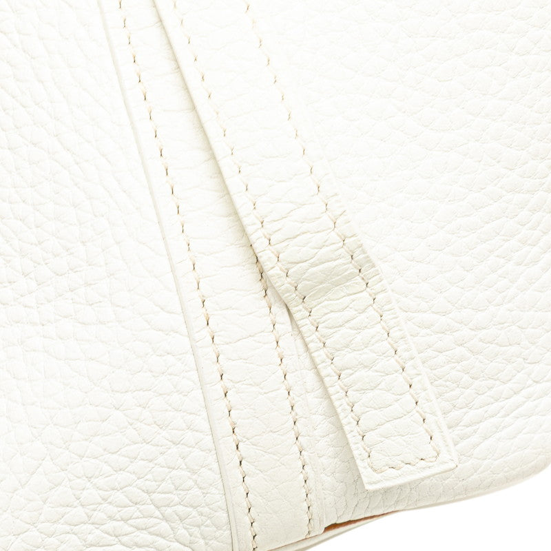 エルメス ピコタンPM ハンドバッグ ホワイト トリヨンクレマンス レディース HERMES 【中古】