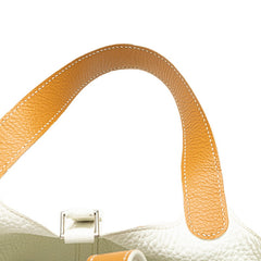 エルメス ピコタンPM ハンドバッグ ホワイト トリヨンクレマンス レディース HERMES 【中古】