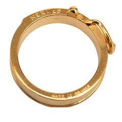 エルメス ブックルセリエ ベルト モチーフ リング 指輪 ゴールド メッキ レディース HERMES 【中古】