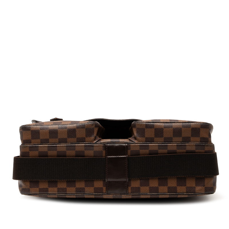 ルイ ヴィトン ダミエ ブロードウェイ ハンドバッグ ショルダーバッグ N42270 ブラウン PVC レザー メンズ LOUIS VUITTON 【中古】
