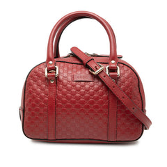 グッチ マイクロ グッチシマ ハンドバッグ ショルダーバッグ 2WAY 510289 レッド レザー レディース GUCCI 【中古】