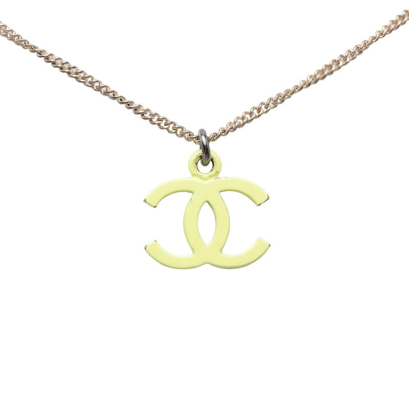 シャネル ココマーク ネックレス シルバー イエロー メタル レディース CHANEL 【中古】