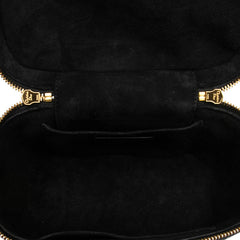 ディオール カナージュ スモール ヴァニティ バニティバッグ ショルダーバッグ 2WAY ブラック レザー レディース Dior 【中古】