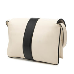グッチ GGマーモント アリー ショルダーバッグ 550129 ホワイト ブラック レザー レディース GUCCI 【中古】