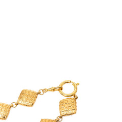 シャネル ダイヤモチーフ ひし形 マメ ネックレス チョーカー ゴールド メッキ レディース CHANEL 【中古】