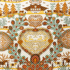 エルメス カレ90 プリーツ Decoupages 切り絵 大判 スカーフ イエロー系 マルチカラー シルク レディース HERMES 中古