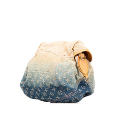 ルイ ヴィトン モノグラム デニム サンシャイン 斜め掛け ショルダーバッグ M93182 インディゴブルー ベージュ ピンク キャンバス レザー レディース LOUIS VUITTON 【中古】