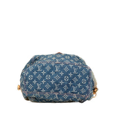 ルイ ヴィトン モノグラム デニム サンシャイン 斜め掛け ショルダーバッグ M93182 インディゴブルー ベージュ ピンク キャンバス レザー レディース LOUIS VUITTON 【中古】