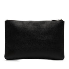 フェンディ カールラガーフェルド クラッチバッグ 7N0078 52P ブラック レザー レディース FENDI 【中古】
