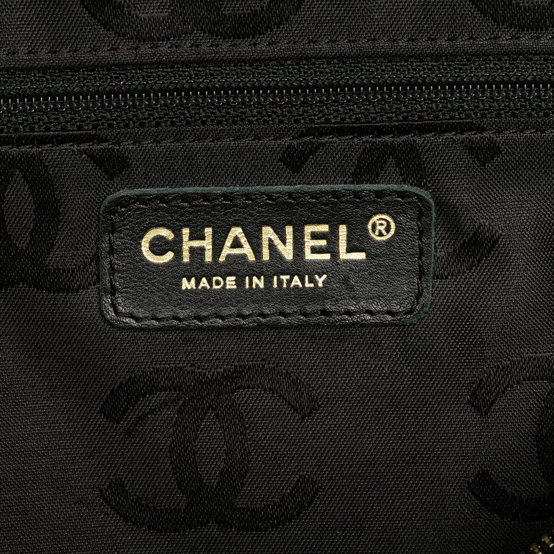 シャネル ココマーク ワイルドステッチ トートバッグ ブラック ラムスキン レディース CHANEL 【中古】