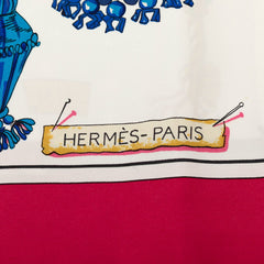 エルメス カレ90 pasementerie 紐飾り スカーフ ピンク マルチカラー シルク レディース HERMES 【中古】