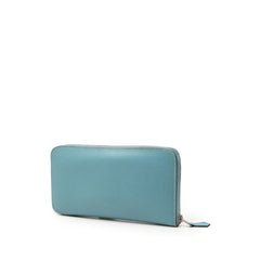 エルメス アザップロング クラシック ラウンドファスナー 長財布 ブルージーン ヴォーエプソン レディース HERMES 【中古】