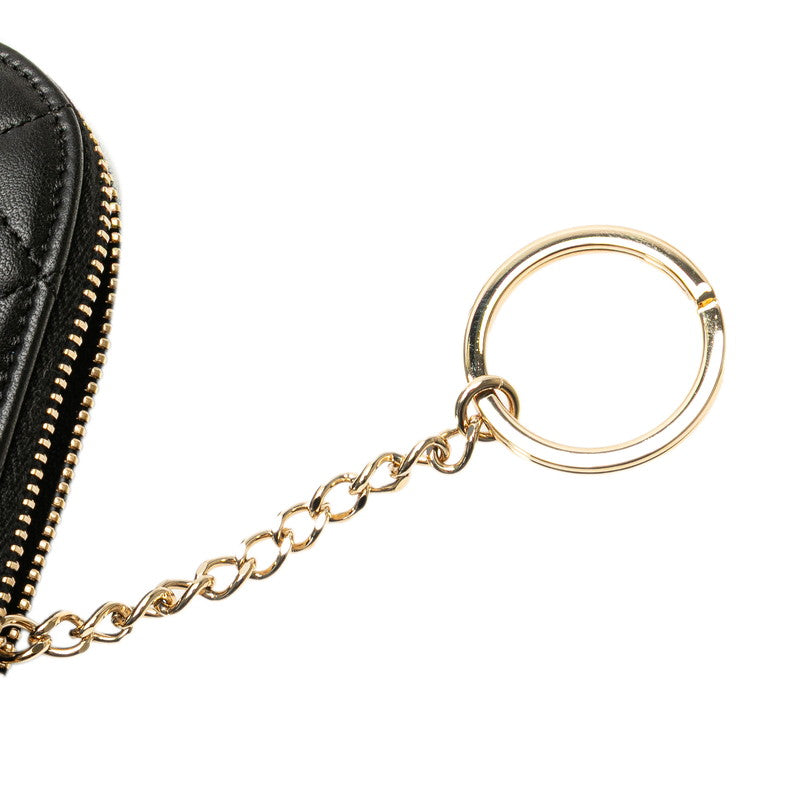 シャネル マトラッセ ココマーク ポルト ボヌール コインケース ブラック ラムスキン レディース CHANEL 【中古】
