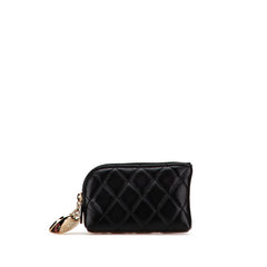 シャネル マトラッセ ココマーク ポルト ボヌール コインケース ブラック ラムスキン レディース CHANEL 【中古】