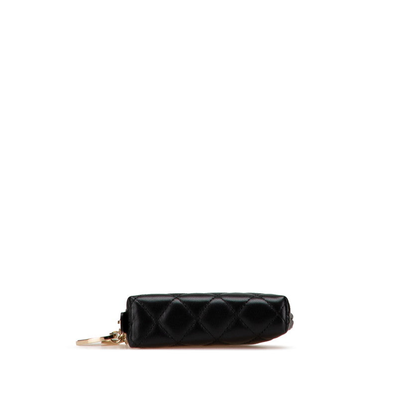 シャネル マトラッセ ココマーク ポルト ボヌール コインケース ブラック ラムスキン レディース CHANEL 【中古】