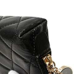 シャネル マトラッセ ココマーク ポルト ボヌール コインケース ブラック ラムスキン レディース CHANEL 【中古】