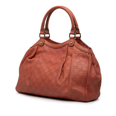 グッチ スーキー グッチシマ ハンドバッグ 211944 ピンク レザー レディース GUCCI 【中古】