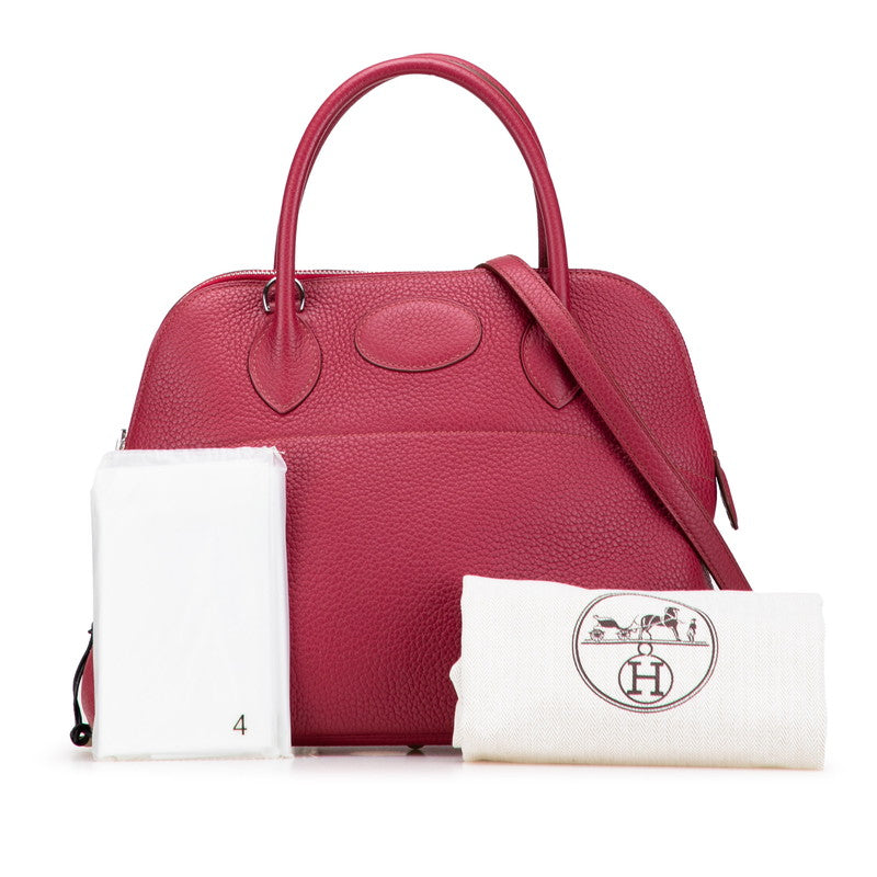 エルメス ボリード31 ショルダーバッグ ハンドバッグ 2WAY ルビー ピンク トリヨンクレマンス レディース HERMES 【中古】