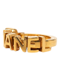 シャネル ロゴ リング 指輪 01P ゴールド メッキ レディース CHANEL 【中古】