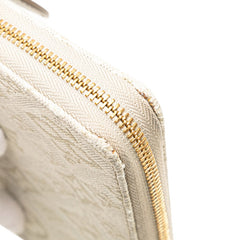 ルイ ヴィトン モノグラム ジャガード ジッピーウォレット SINCE1854 長財布 ラウンドファスナー M81172 ホワイト グレージュ キャンバス レザー レディース LOUIS VUITTON 【中古】