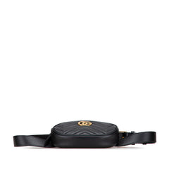 グッチ GGマーモント ベルトバッグ ウエストバッグ 476434 ブラック レザー レディース GUCCI 【中古】