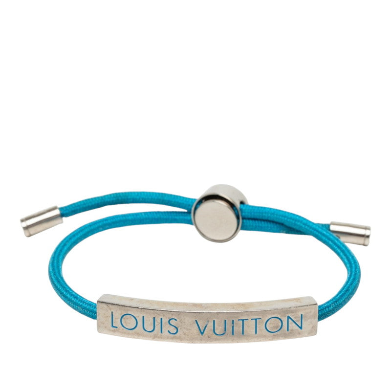 ルイ ヴィトン ブラスレ LVスペース ブレスレット M69311 ブルー シルバー メタル ファブリック レディース LOUIS VUITTON 【中古】