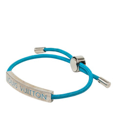 ルイ ヴィトン ブラスレ LVスペース ブレスレット M69311 ブルー シルバー メタル ファブリック レディース LOUIS VUITTON 【中古】