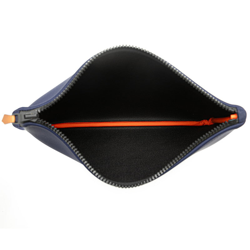 エルメス トゥルース フラット ネオバンMM ポーチ ネイビー ポリアミド レディース HERMES 【中古】