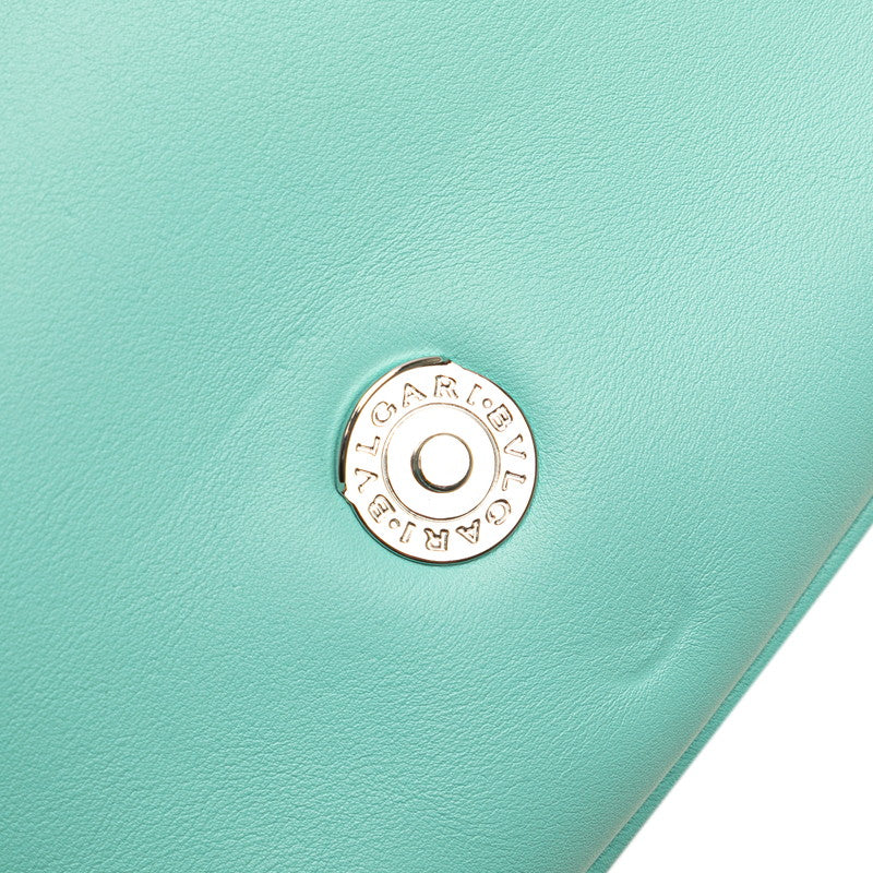 ブルガリ セルペンティ チェーン ショルダーバッグ ブルー グリーン レザー レディース BVLGARI 【中古】