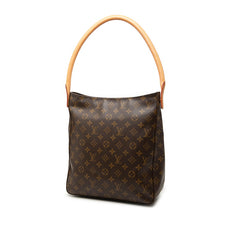 ルイ ヴィトン モノグラム ルーピングGM ショルダーバッグ トートバッグ M51145 ブラウン PVC レザー レディース LOUIS VUITTON 【中古】