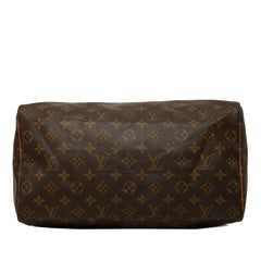 ルイ ヴィトン モノグラム スピーディー35 ハンドバッグ 手提げバッグ M41107 ブラウン PVC レザー レディース LOUIS VUITTON 中古