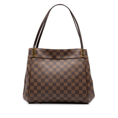 ルイ ヴィトン ダミエ マーリボーンPM トートバッグ ショルダーバッグ N41215 ブラウン PVC レザー レディース LOUIS VUITTON 中古