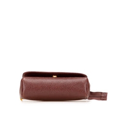 シャネル ココマーク ポーチ ブラウン キャビアスキン レディース CHANEL 【中古】