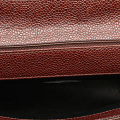 シャネル ココマーク ポーチ ブラウン キャビアスキン レディース CHANEL 【中古】