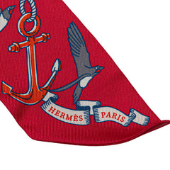 エルメス ツイリー SUR MON NUAGE 私の雲 スカーフ レッド マルチカラー シルク レディース HERMES 【中古】