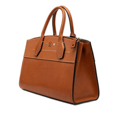 ルイ ヴィトン シティ スティーマーEW ハンドバッグ ショルダーバッグ 2WAY ブラウン レザー レディース LOUIS VUITTON 【中古】