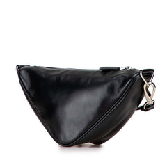 プラダ トライアングル エンボスロゴ ショルダーバッグ 1BH190 ブラック レザー レディース PRADA 【中古】