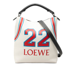 ロエベ アナグラム Tバケット ハンドバッグ ショルダーバッグ 2WAY ホワイト マルチカラー レザー レディース LOEWE 【中古】