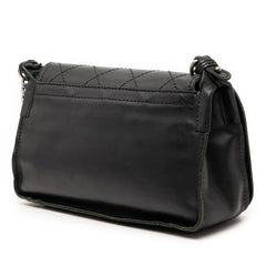 シャネル ワイルドステッチ ココマーク 斜め掛け チェーン ショルダーバッグ ブラック レザー レディース CHANEL 【中古】
