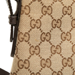 グッチ GGキャンバス 斜め掛け ショルダーバッグ 388930 ベージュ ブラウン キャンバス レザー レディース GUCCI 【中古】