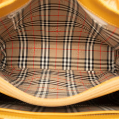 バーバリー ノバチェック ハンドバッグ オレンジ レザー レディース BURBERRY 【中古】