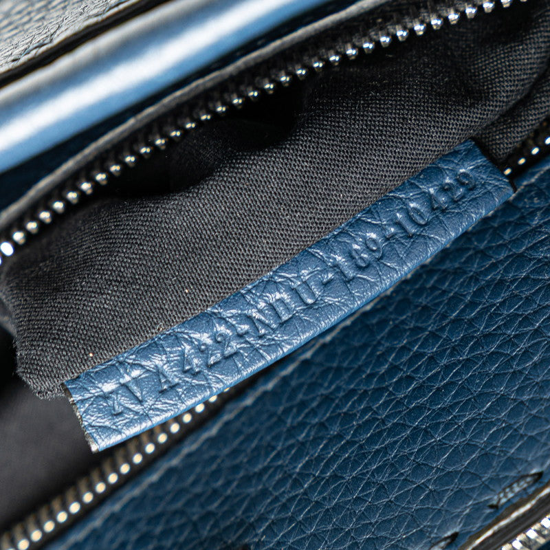 フェンディ セレリア ピーカブー フィットミニ ハンドバッグ ショルダーバッグ 2WAY 7VA422 ネイビー レザー レディース FENDI 【中古】