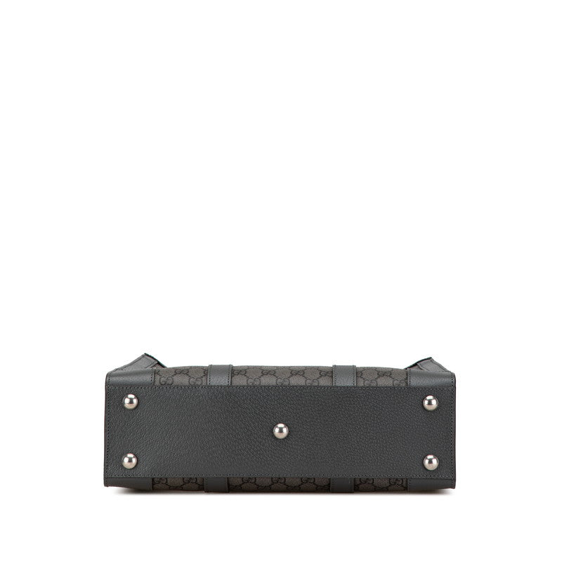グッチ GGスプリーム オフィディア ミディアム ハンドバッグ ショルダーバッグ 2WAY 731793 グレー PVC レザー レディース GUCCI 【中古】
