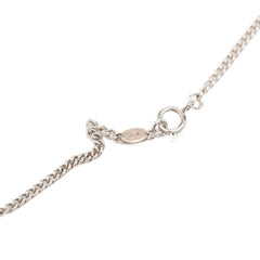 シャネル ココマーク ヴィンテージ チェーン ネックレス ペンダント 99A シルバー メタル ラインストーン レディース CHANEL 中古