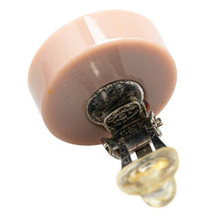 シャネル ヴィンテージ ココマーク ハート モチーフ ラインストーン イヤリング シルバー ピンク メタル レディース CHANEL 【中古】