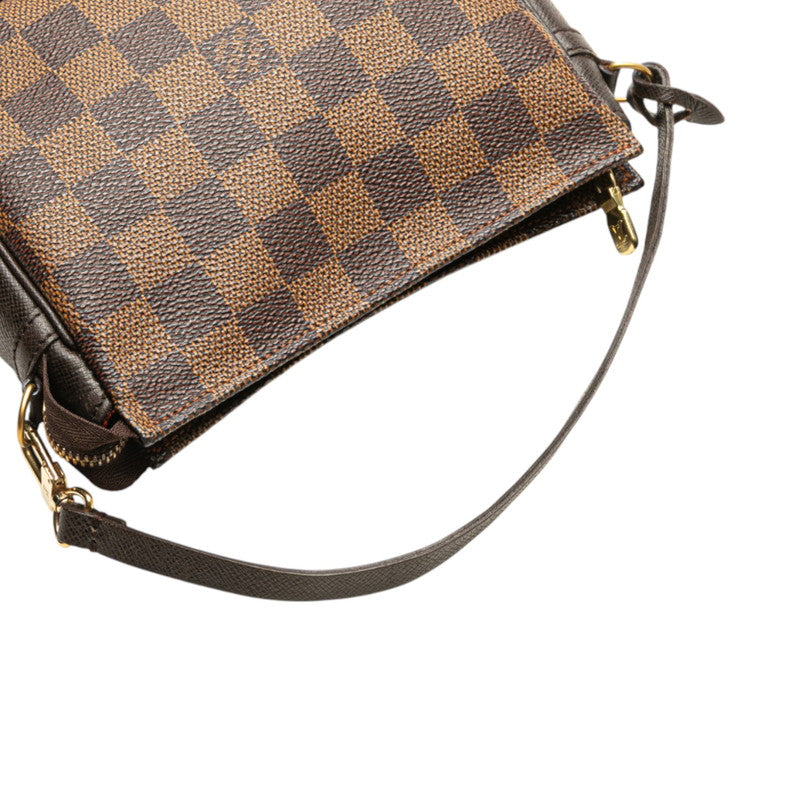 ルイ ヴィトン ダミエ トゥルース メイクアップ ミニショルダーバッグ ポーチ N51982 ブラウン PVC レザー レディース LOUIS VUITTON 【中古】