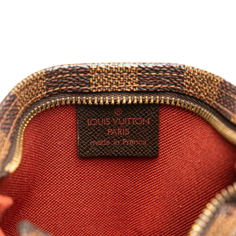 ルイ ヴィトン ダミエ トゥルース メイクアップ ミニショルダーバッグ ポーチ N51982 ブラウン PVC レザー レディース LOUIS VUITTON 【中古】