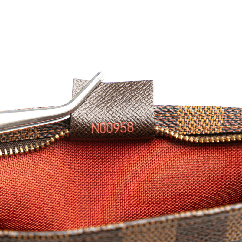 ルイ ヴィトン ダミエ トゥルース メイクアップ ミニショルダーバッグ ポーチ N51982 ブラウン PVC レザー レディース LOUIS VUITTON 【中古】