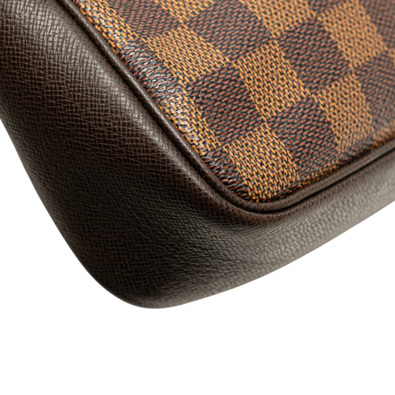 ルイ ヴィトン ダミエ トゥルース メイクアップ ミニショルダーバッグ ポーチ N51982 ブラウン PVC レザー レディース LOUIS VUITTON 【中古】
